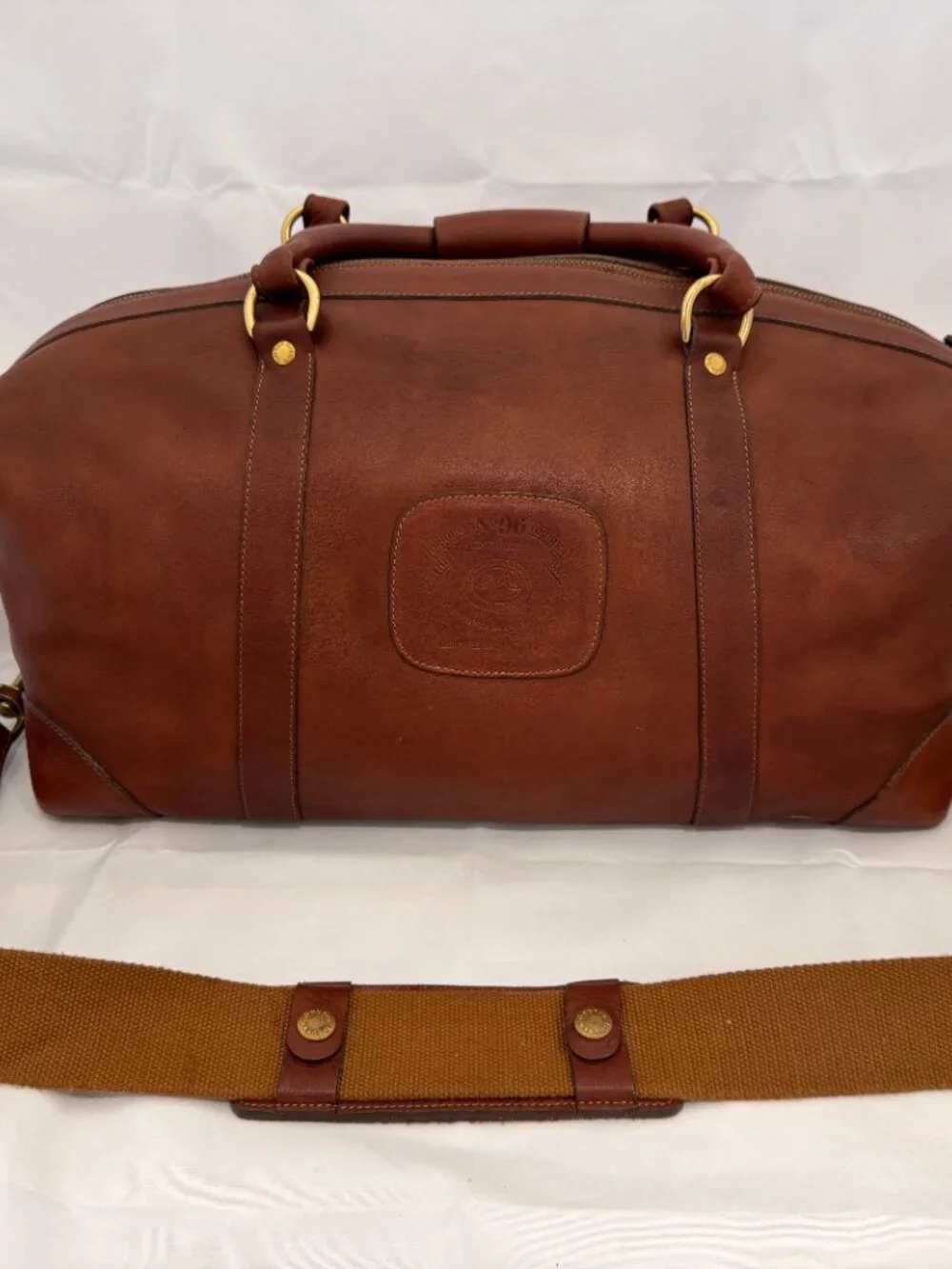 Ghurka Cavalier No. 96 Vintage Chestnut Leather Duffel Bag